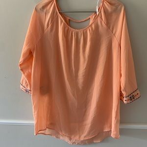 Embroidered Detail Chiffon Tunic